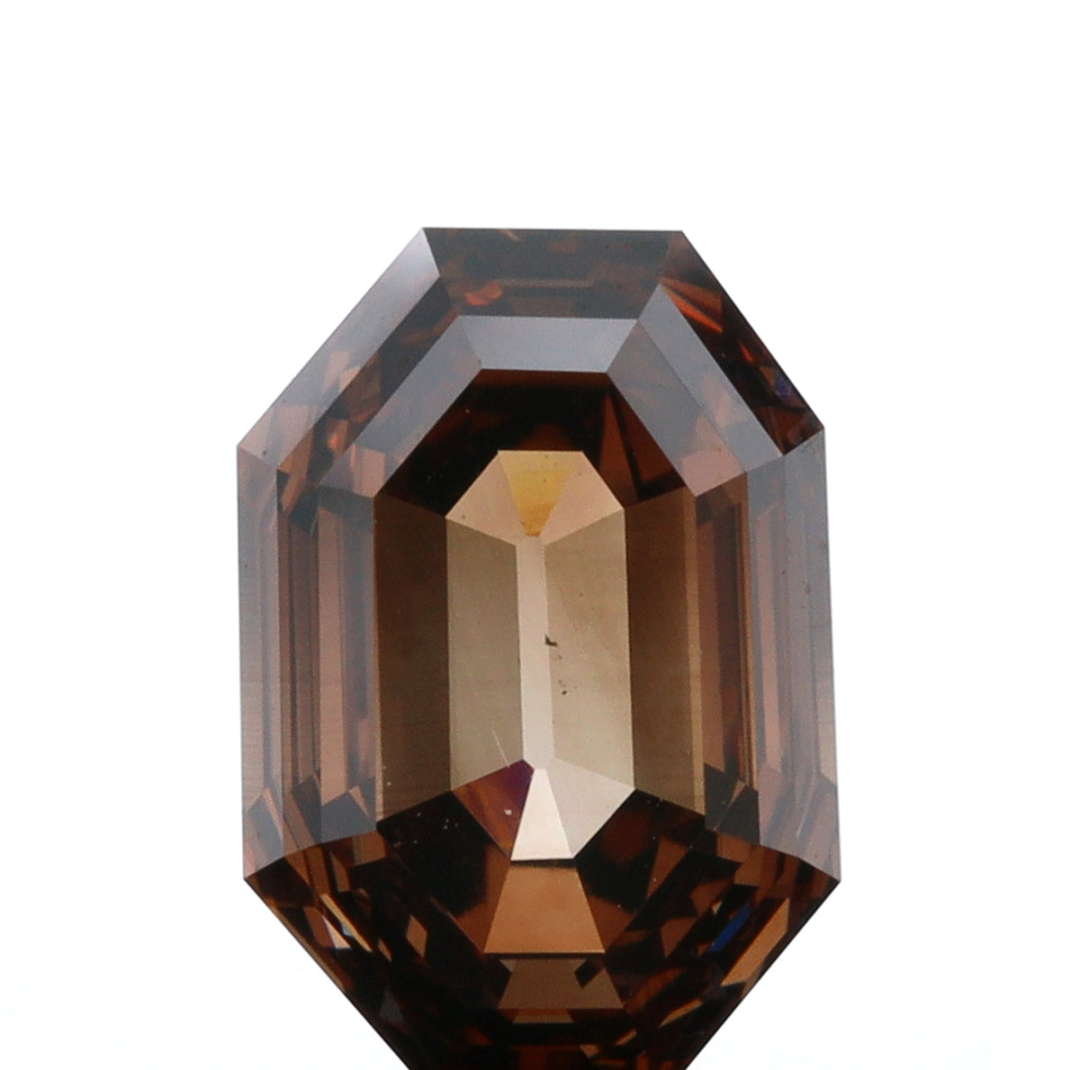 2.02ct | Cognac VS Octagonal Shape Step Cut Diamond - Modern Rustic Diamond