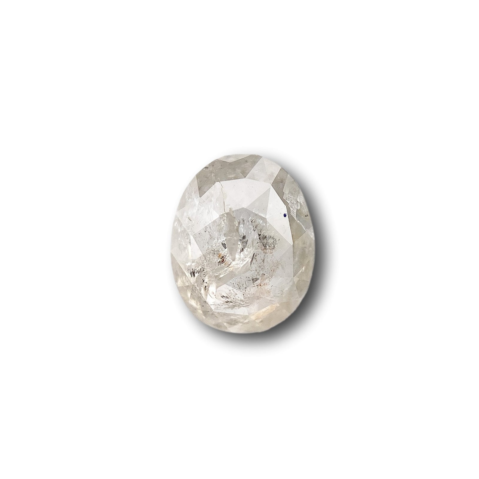 0.61ct | Rustic  Oval Shape Rose Cut Diamond - Modern Rustic Diamond