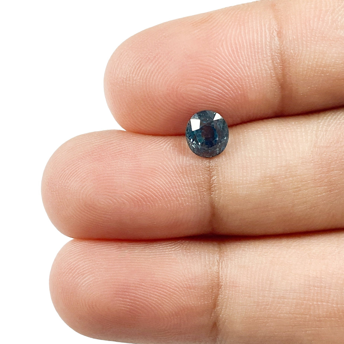 1.08ct | Brilliant Cut Oval Shape Blue Montana Sapphire-Modern Rustic Diamond