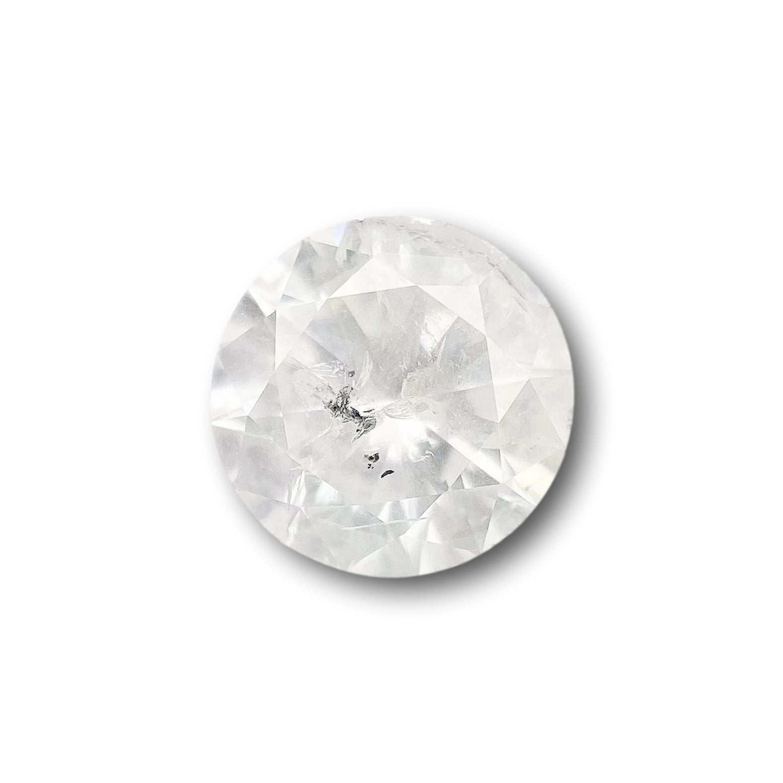 1.01ct | Salt & Pepper Round Shape Brilliant Cut Diamond - Modern Rustic Diamond