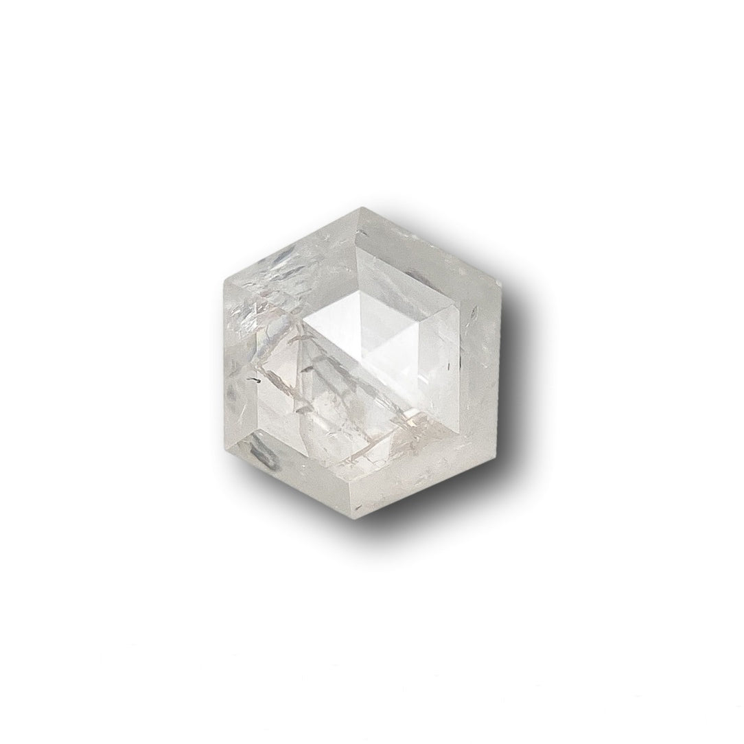 0.43ct | Rustic  Hexagon Shape Rose Cut Diamond - Modern Rustic Diamond