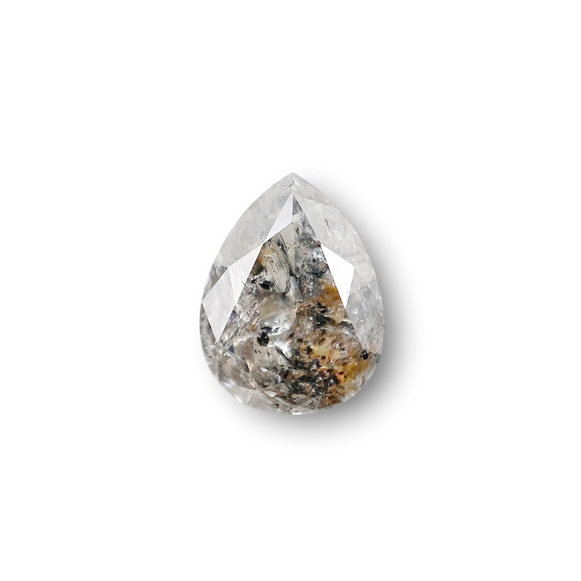 1.00ct | Rustic Pear Shape Rose Cut Diamond - Modern Rustic Diamond