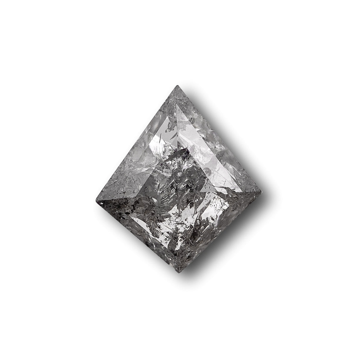 0.75ct | Salt &amp; Pepper Kite Shape Step Cut Diamond - Modern Rustic Diamond