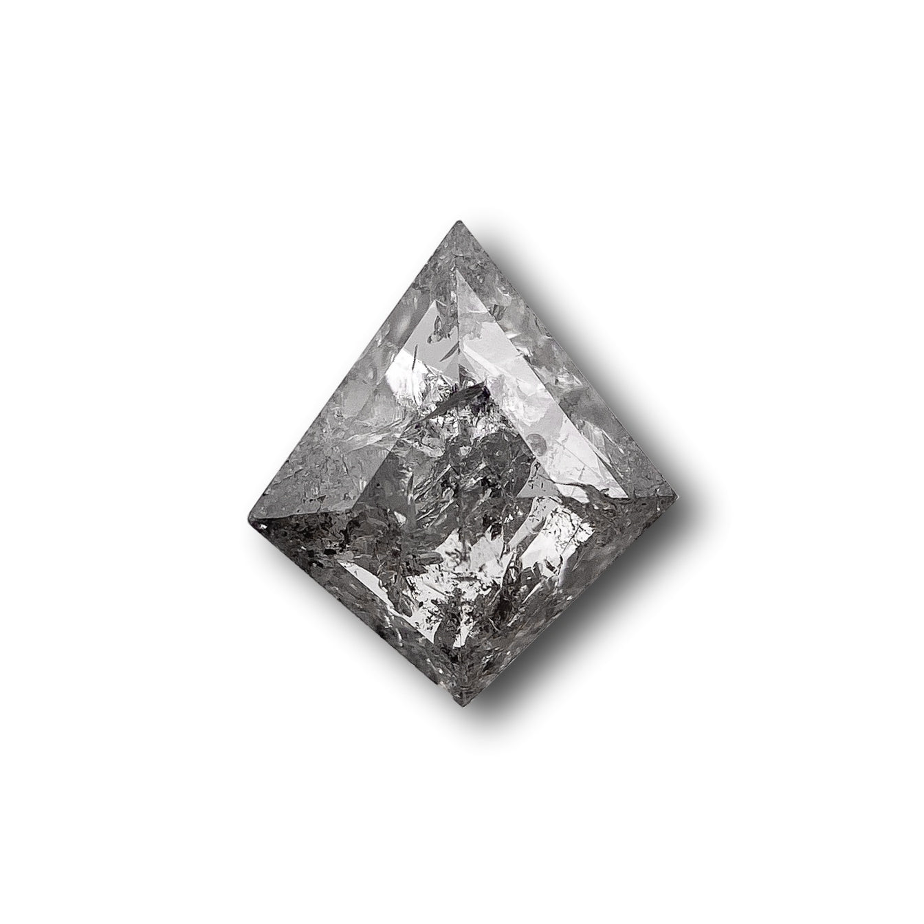 0.75ct | Salt & Pepper Kite Shape Step Cut Diamond - Modern Rustic Diamond