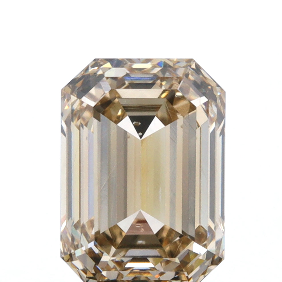 1.04ct | Champagne VS Emerald Shape Step Cut Diamond - Modern Rustic Diamond