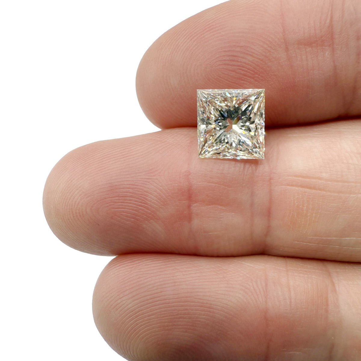 3.21ct | L/VS2 Princess Shape Brilliant Cut Diamond (GIA) - Modern Rustic Diamond