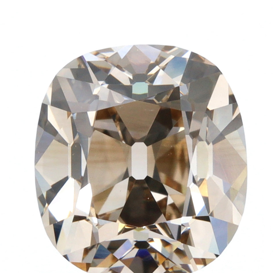 1.71ct | Champagne VVS Cushion Shape Old Mine Cut Diamond - Modern Rustic Diamond