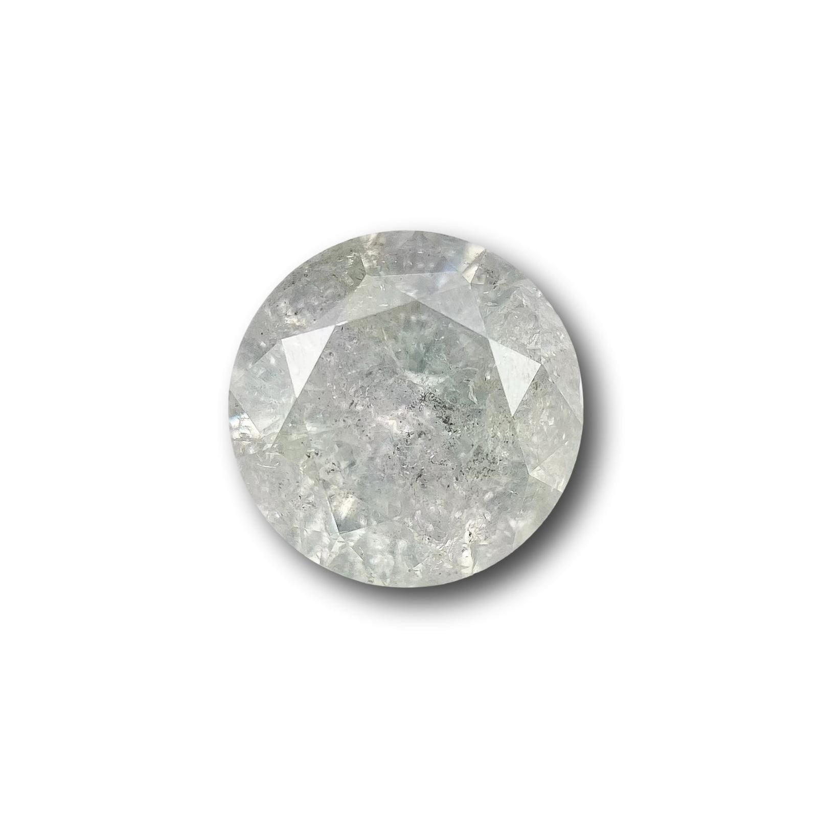 1.82ct | Salt & Pepper Round Shape Brilliant Cut Diamond - Modern Rustic Diamond