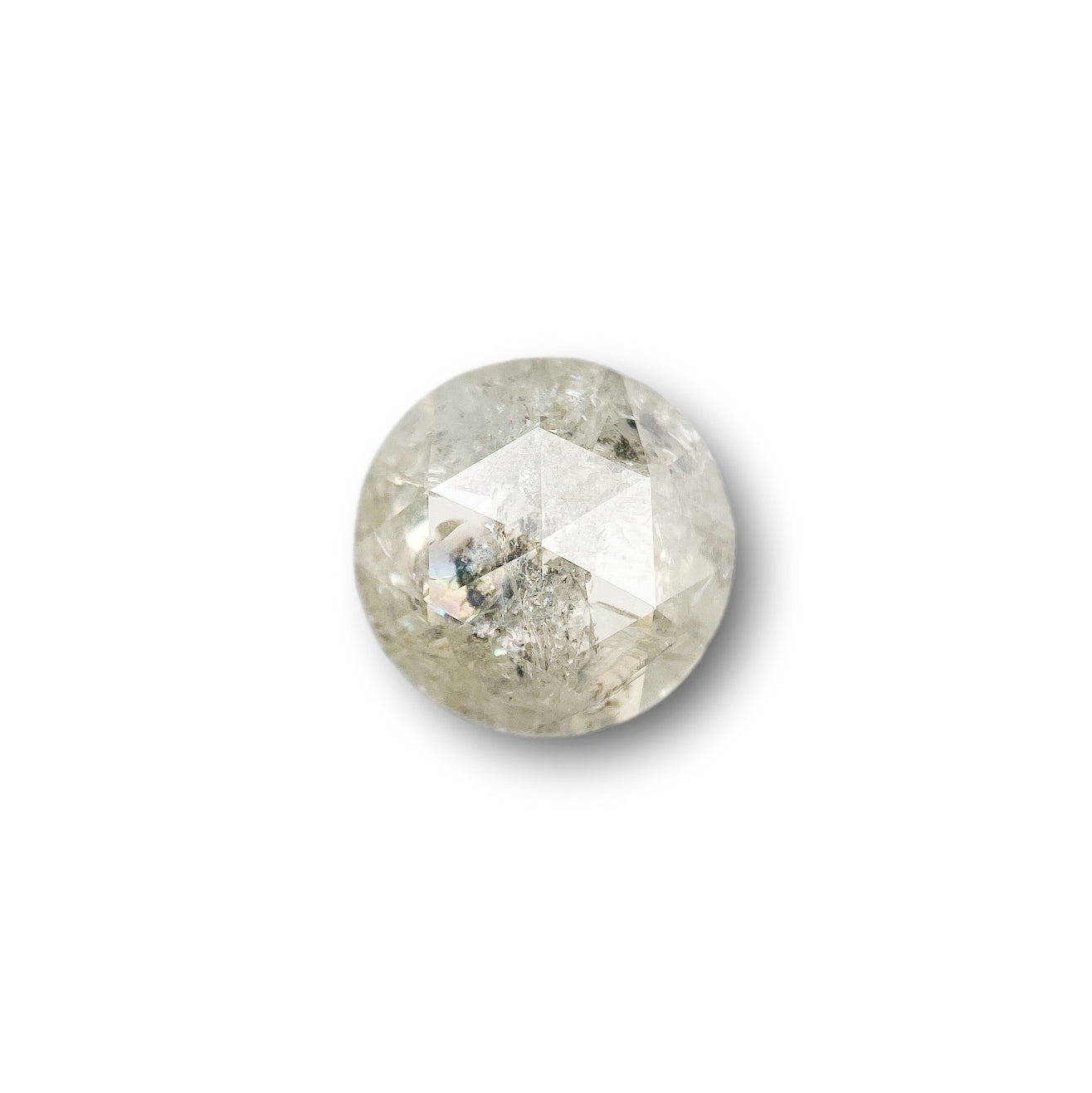 1.61ct | Rustic  Round Shape Rose Cut Diamond - Modern Rustic Diamond