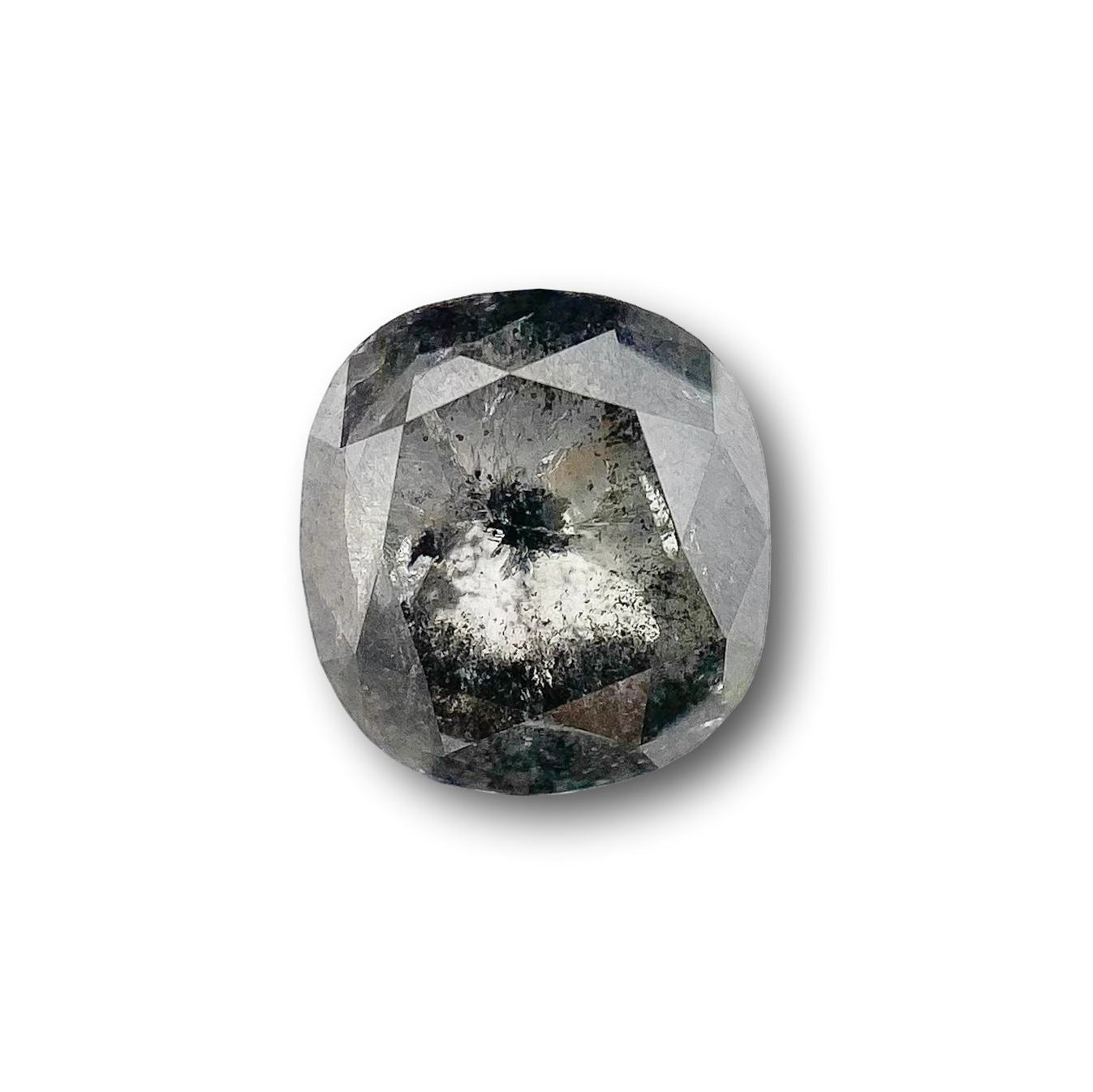1.06ct | Salt & Pepper Cushion Shape Brilliant Cut Diamond - Modern Rustic Diamond