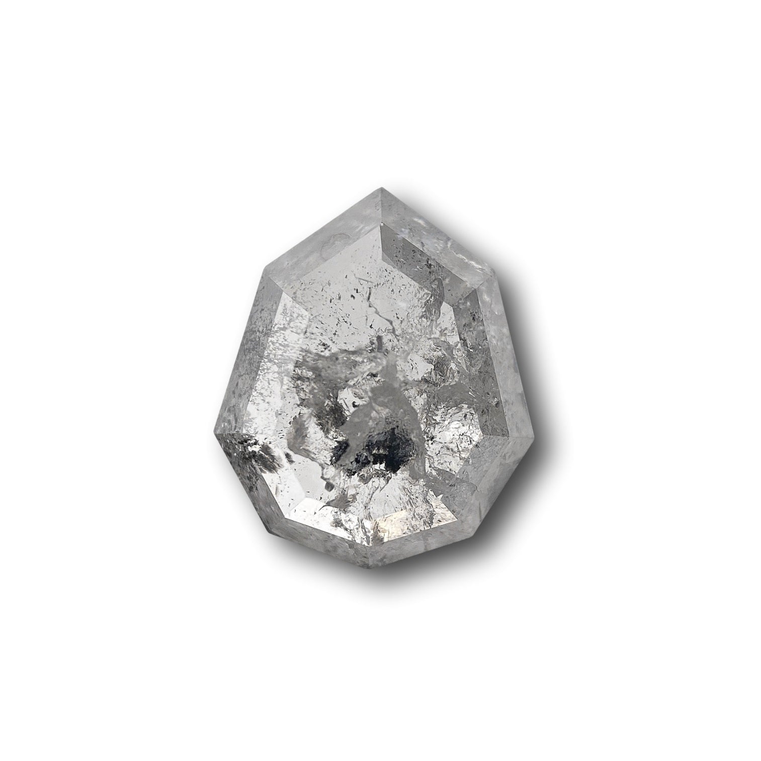 1.55ct | Rustic Pear Shape Rose Cut Diamond - Modern Rustic Diamond