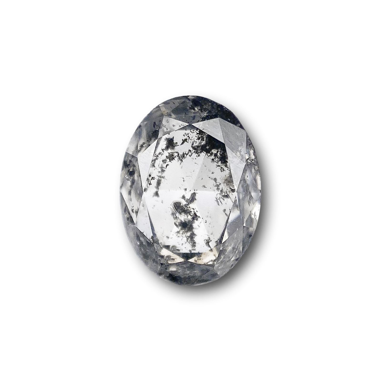 1.07ct | Salt & Pepper Oval Shape Brilliant Cut Diamond - Modern Rustic Diamond