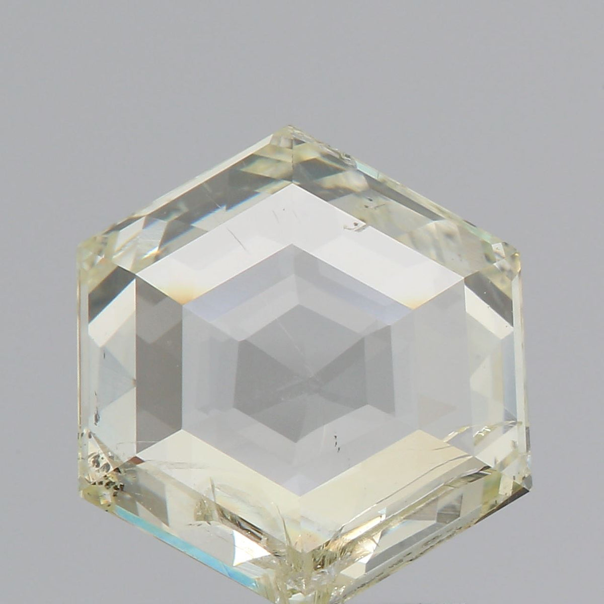 1.66ct | Light Color SI Hexagon Shape Rose Cut Diamond - Modern Rustic Diamond