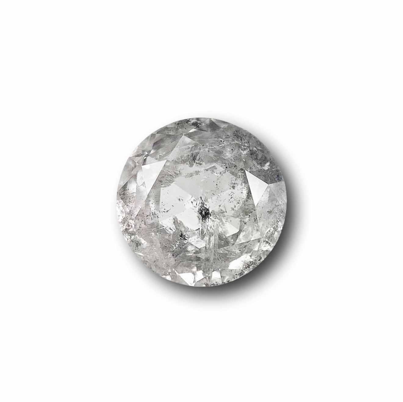 1.19ct | Salt & Pepper Round Shape Brilliant Cut Diamond - Modern Rustic Diamond