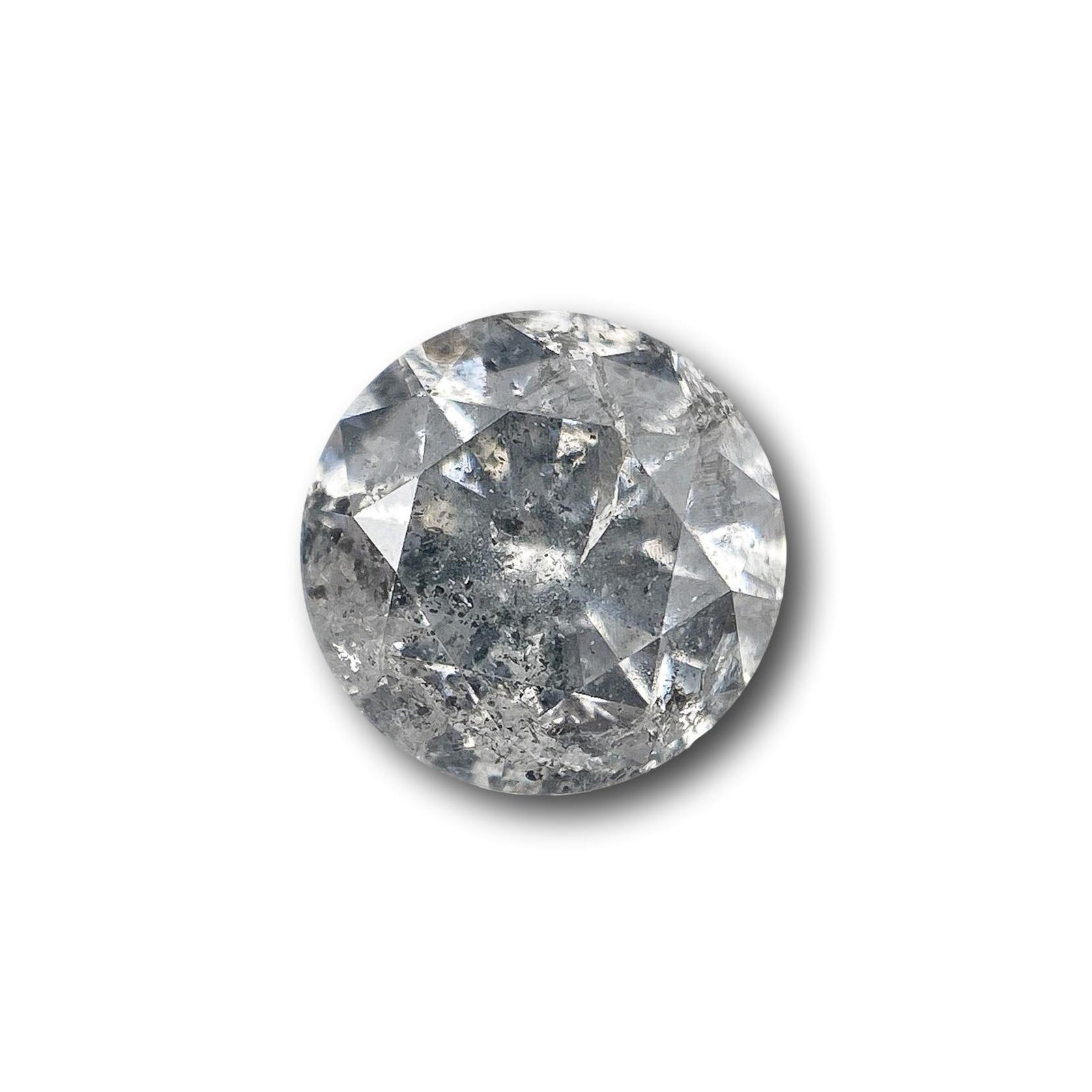 1.15ct | Salt & Pepper Round Shape Brilliant Cut Diamond - Modern Rustic Diamond
