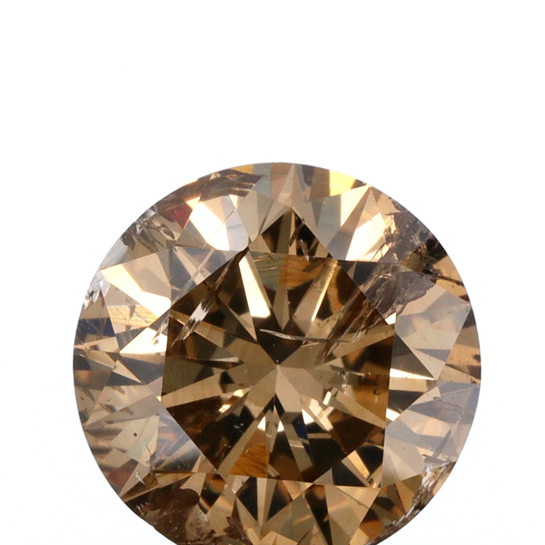 1.82cttw | Champagne SI Round Shape Brilliant Cut Diamond Matched Pair - Modern Rustic Diamond