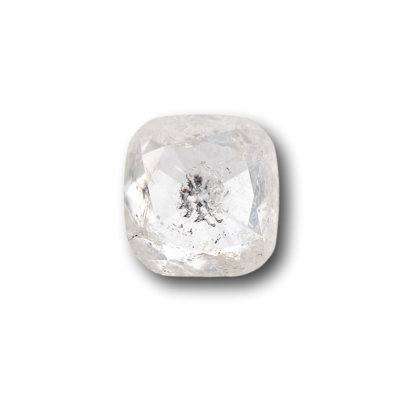 0.94ct | Salt & Pepper Cushion Shape Rose Cut Diamond - Modern Rustic Diamond