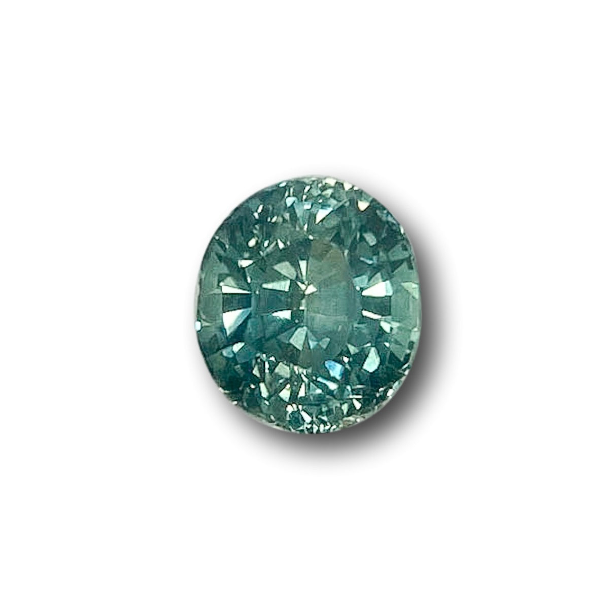 1.10ct | Brilliant Cut Oval Shape Green Montana Sapphire-Modern Rustic Diamond