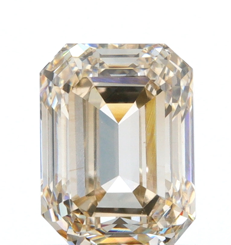 1.00ct | Champagne VVS Emerald Shape Step Cut Diamond - Modern Rustic Diamond