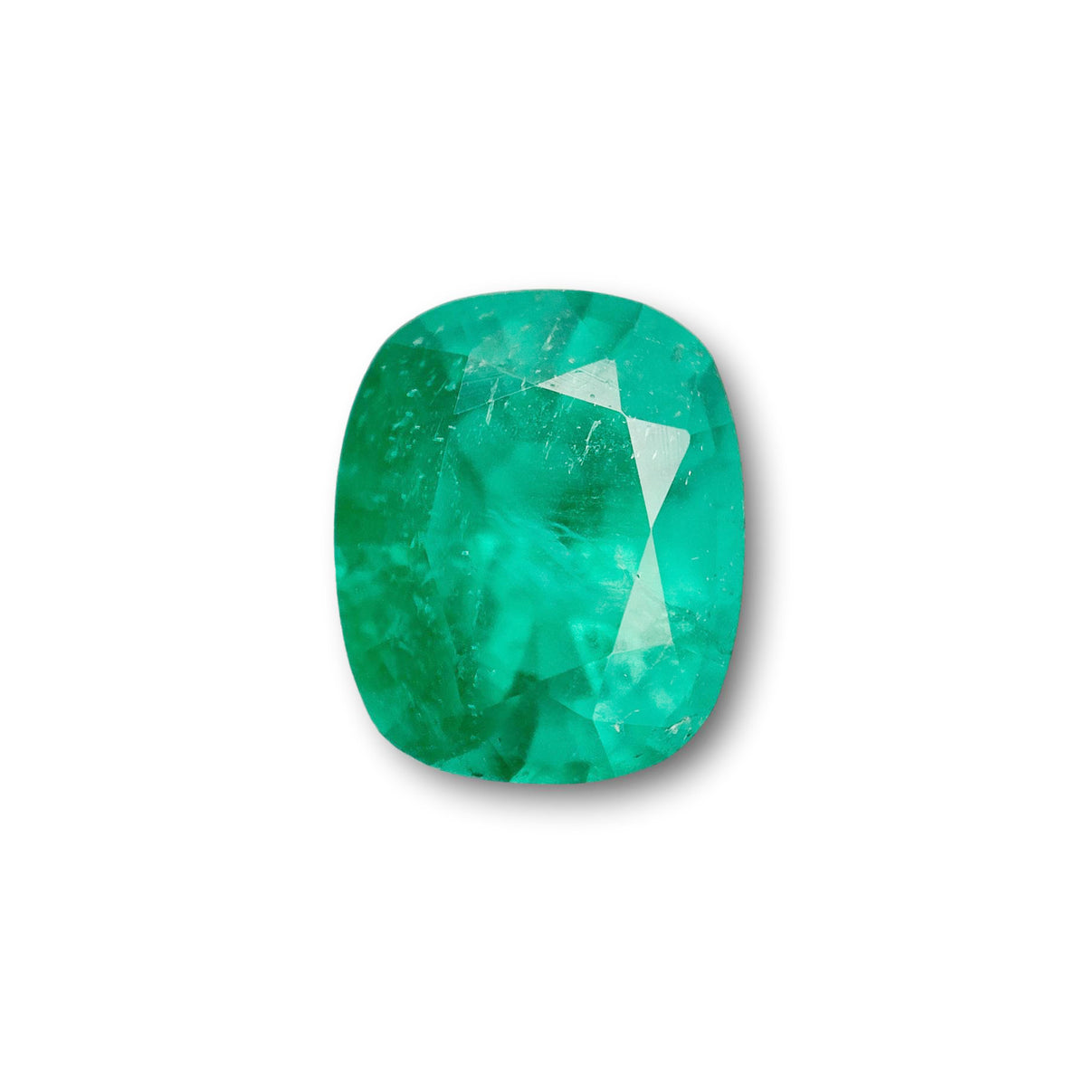 2.61ct | Brilliant Cut Cushion Shape Brazil Emerald - Modern Rustic Diamond