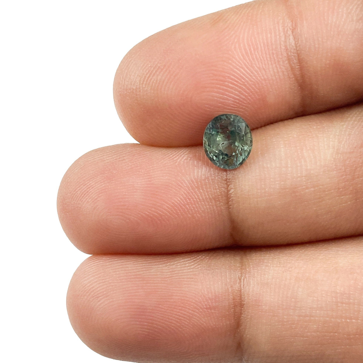 1.11ct | Brilliant Cut Oval Shape Blue Green Montana Sapphire-Modern Rustic Diamond