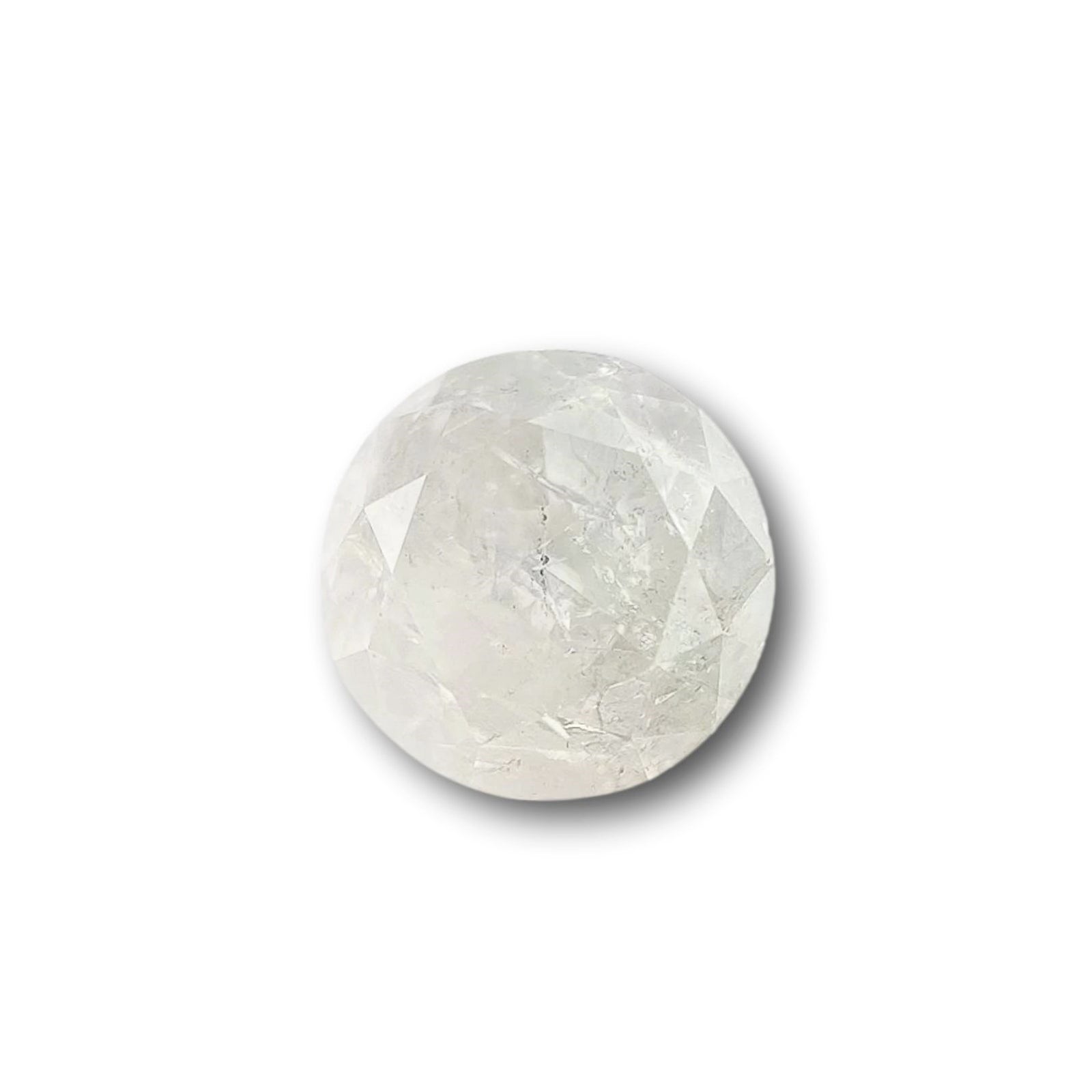 0.83ct | Salt & Pepper Round Shape Brilliant Cut Diamond - Modern Rustic Diamond
