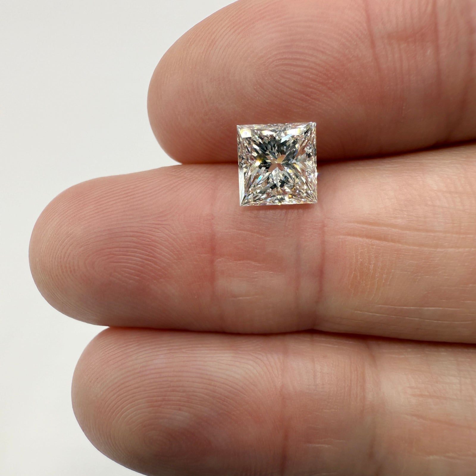 2.01ct | K/VS1 Princess Shape Brilliant Cut Diamond (GIA) - Modern Rustic Diamond