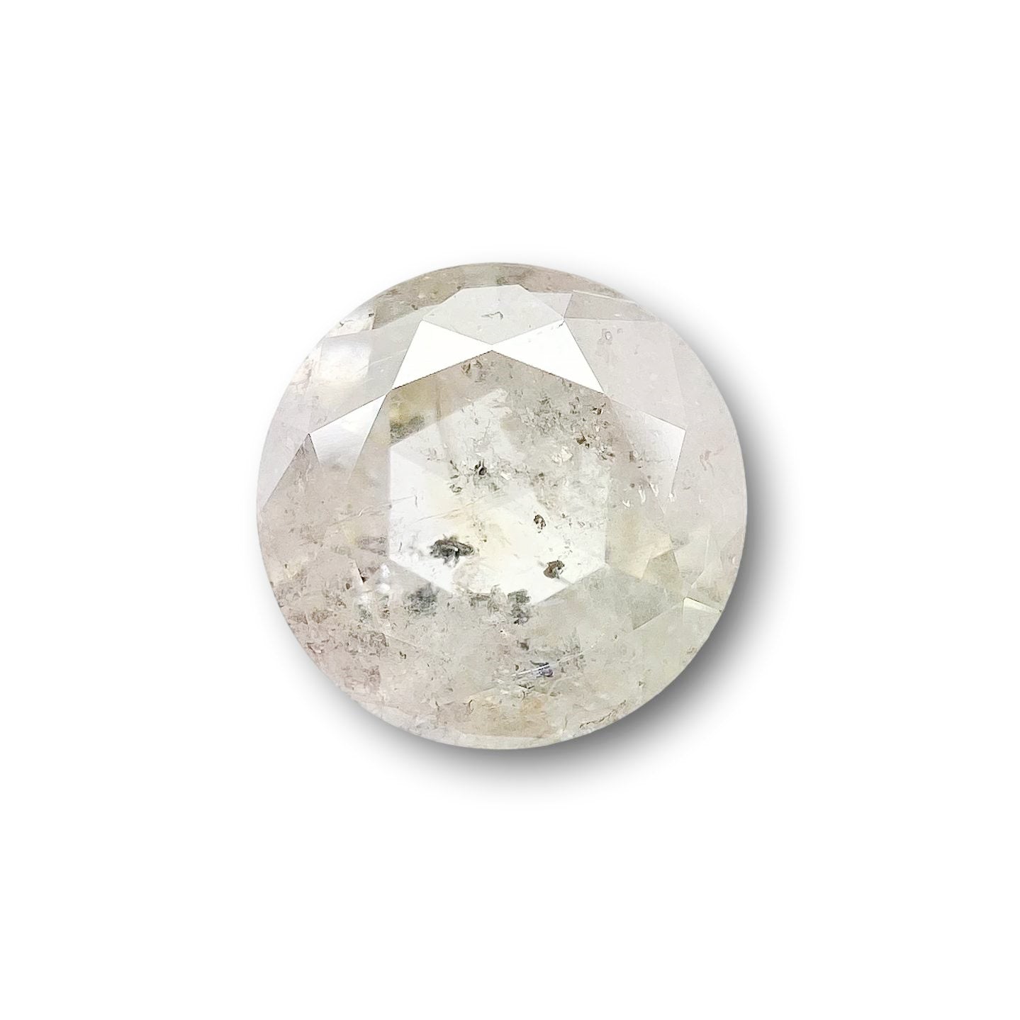 1.24ct | Salt & Pepper Round Shape Brilliant Cut Diamond - Modern Rustic Diamond