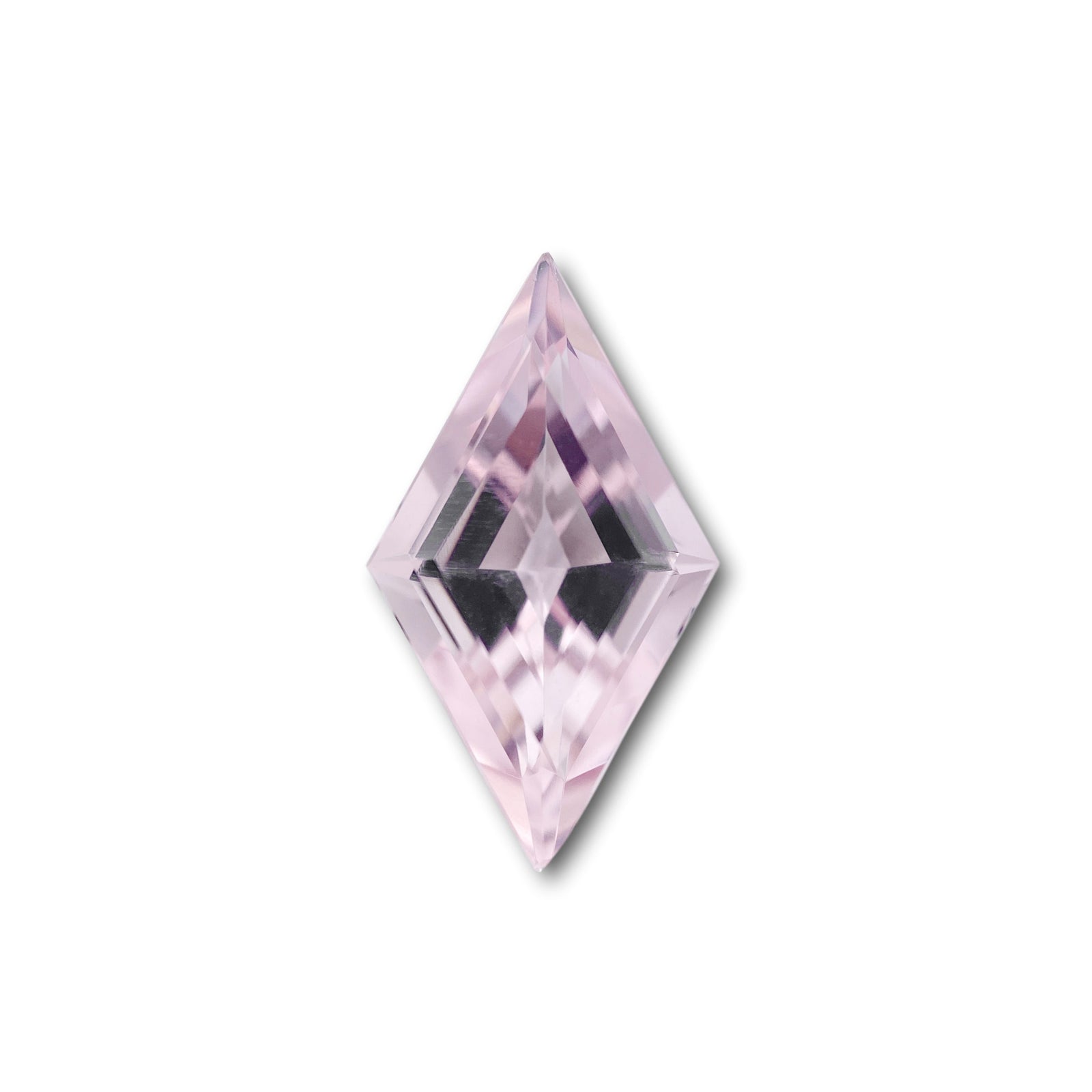3.26ct |  Lozenge Shape Step Cut Morganite - Modern Rustic Diamond