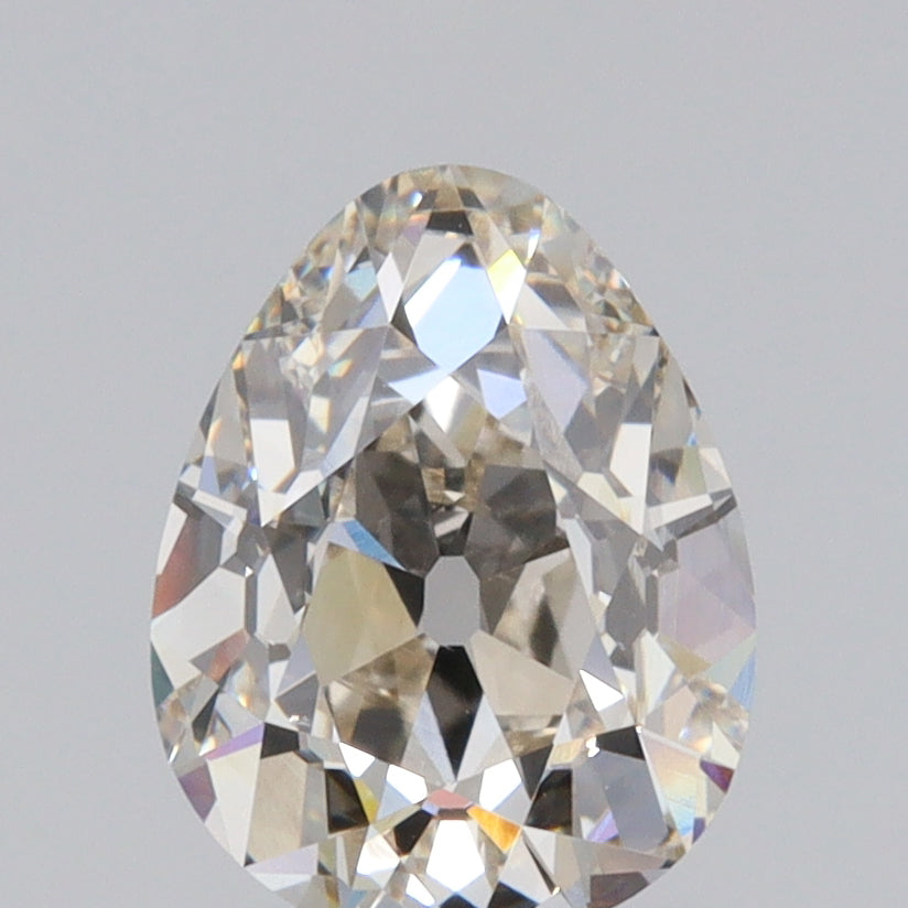 1.86ct | L/VS1 Pear Shape Old Mine Cut Diamond (GIA) - Modern Rustic Diamond
