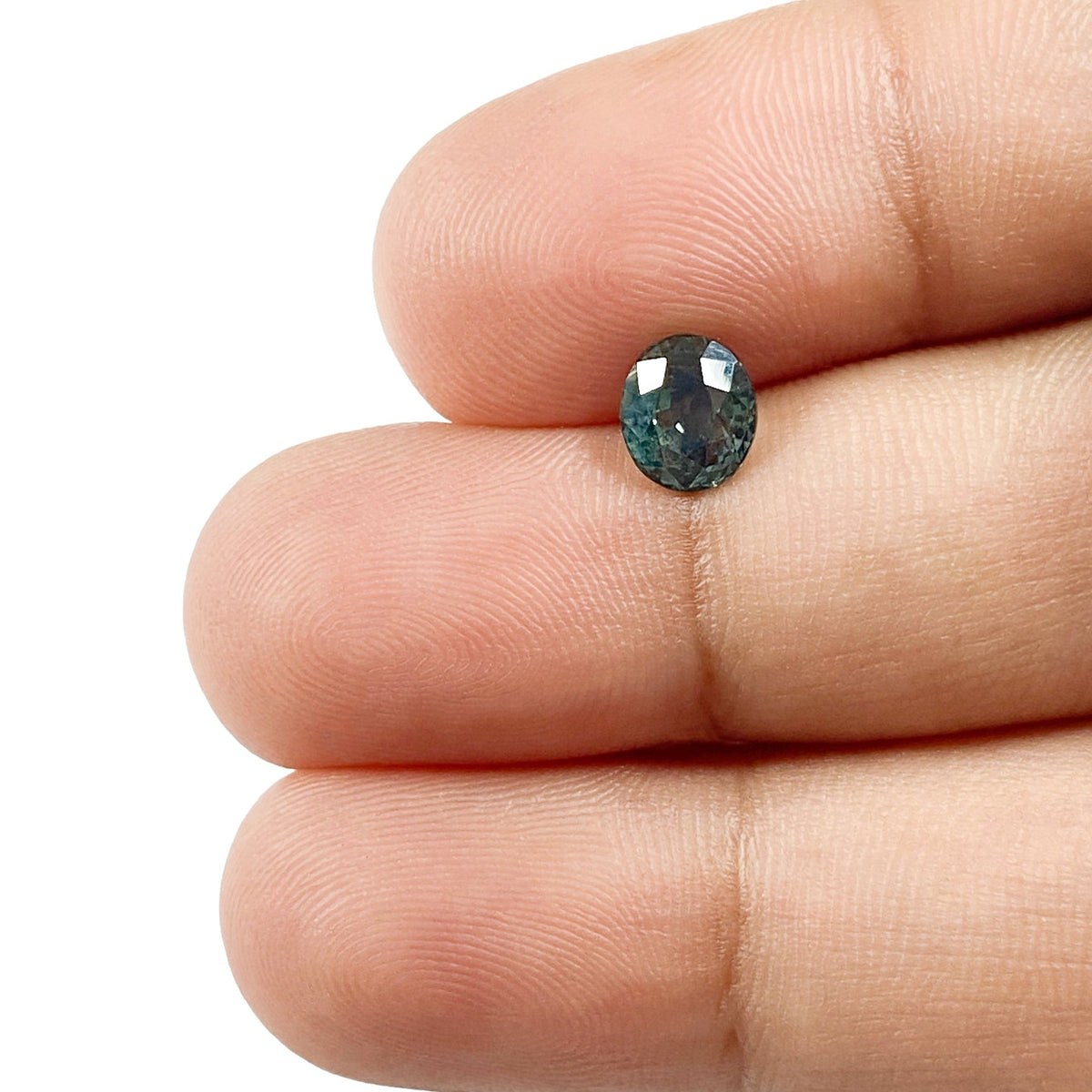 1.12ct | Brilliant Cut Oval Shape Blue Green Montana Sapphire-Modern Rustic Diamond