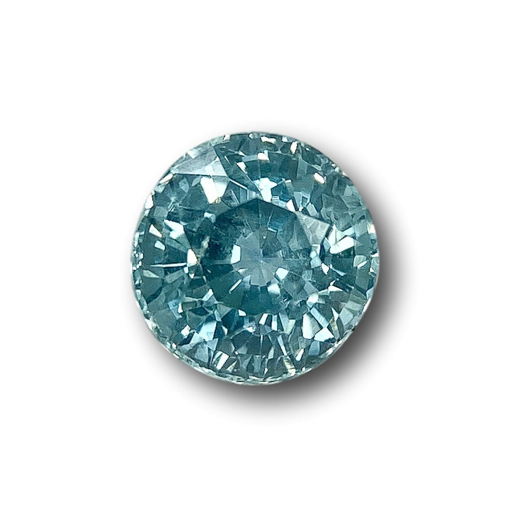1.12ct | Brilliant Cut Round Shape Blue Montana Sapphire-Modern Rustic Diamond