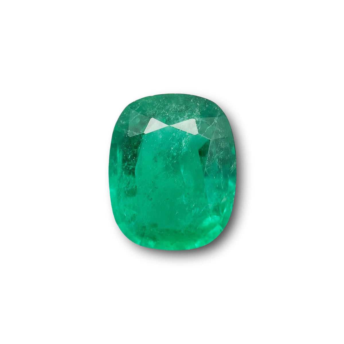 2.48ct | Brilliant Cut Cushion Shape Brazil Emerald - Modern Rustic Diamond