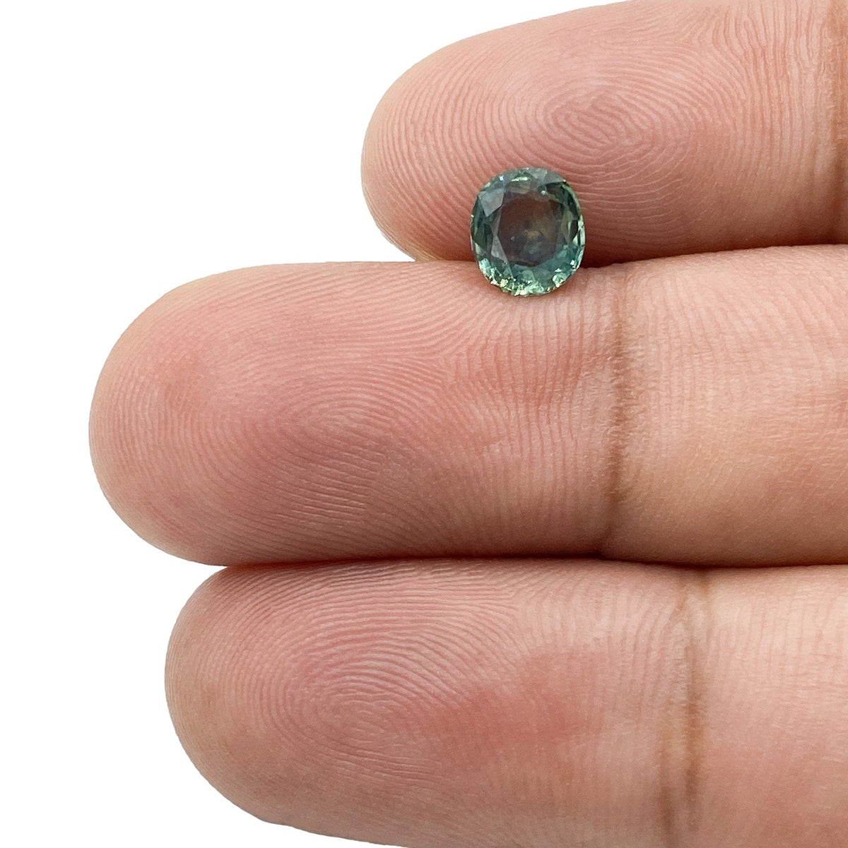 1.13ct | Brilliant Cut Cushion Shape Blue Green Montana Sapphire-Modern Rustic Diamond