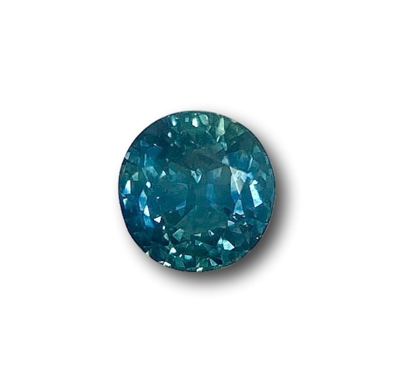 1.13ct | Brilliant Cut Round Shape Blue Montana Sapphire-Modern Rustic Diamond