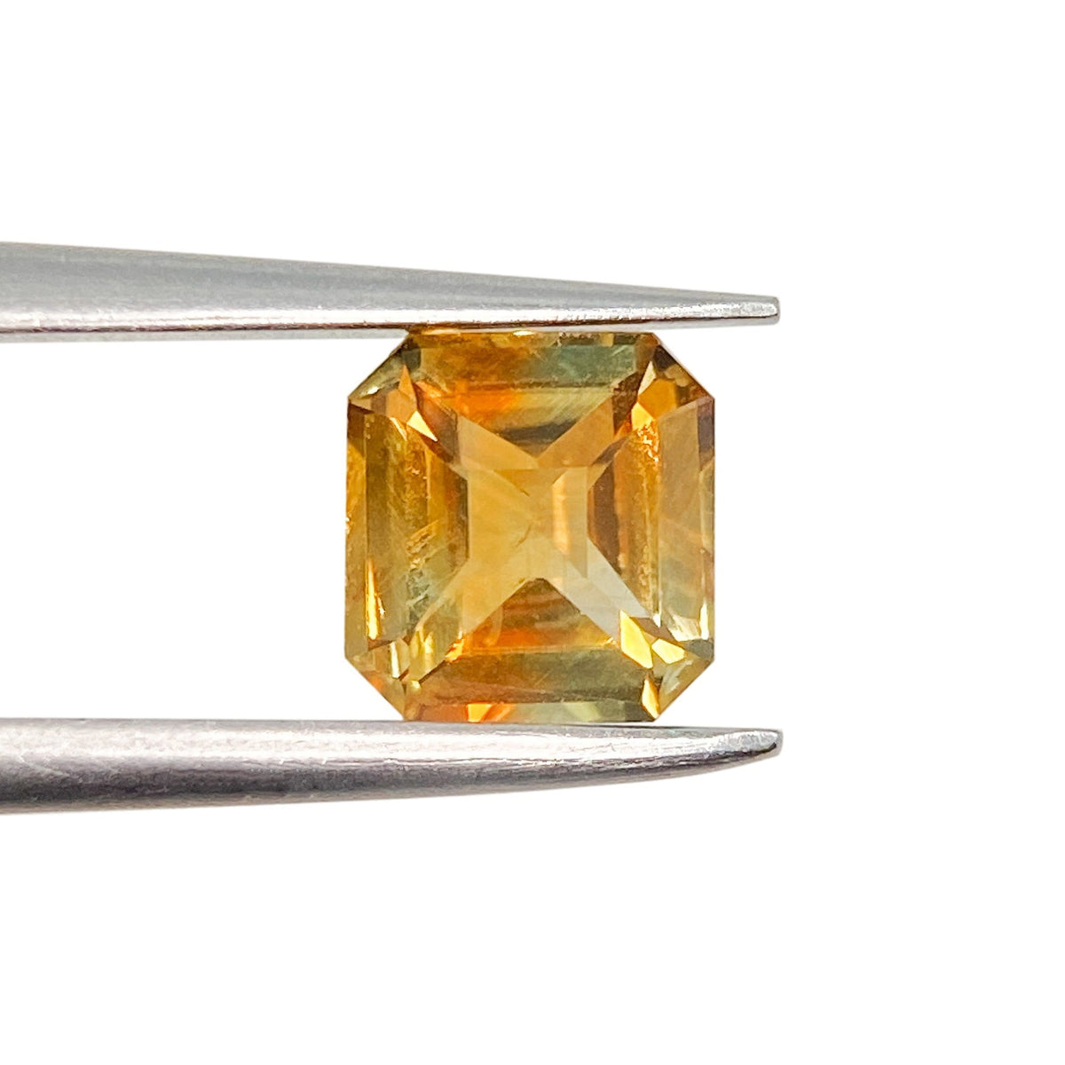 1.14ct | Asscher Cut Orange Montana Sapphire-Modern Rustic Diamond