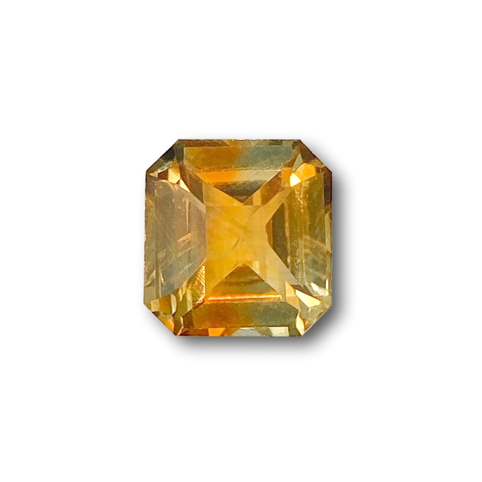 1.14ct | Asscher Cut Orange Montana Sapphire-Modern Rustic Diamond