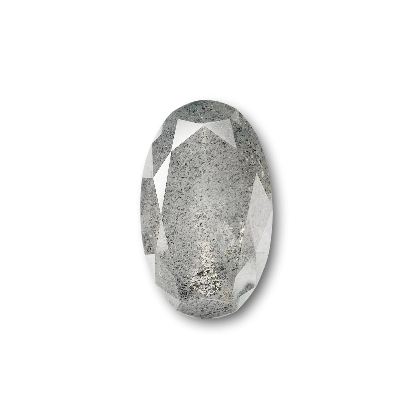 5.47ct | Salt & Pepper Oval Shape Brilliant Cut Diamond - Modern Rustic Diamond