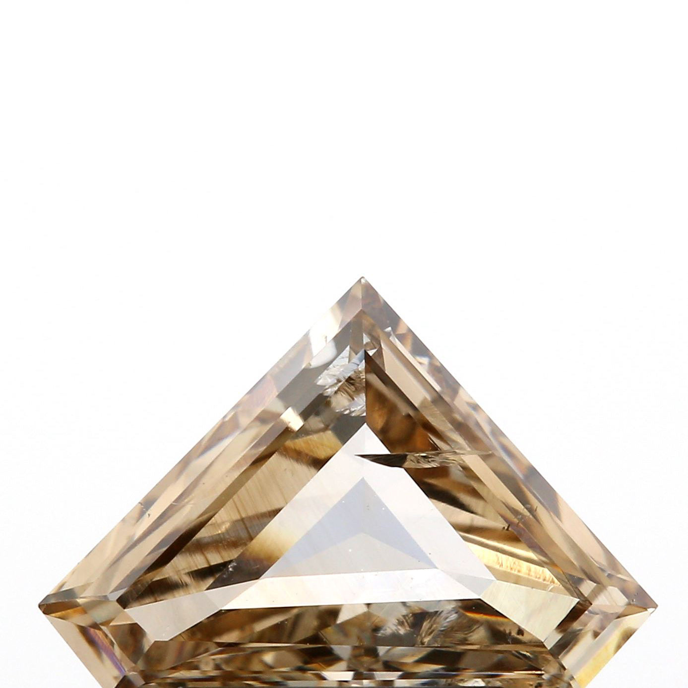 1.07ct | Champagne SI Shield Shape Rose Cut Diamond - Modern Rustic Diamond