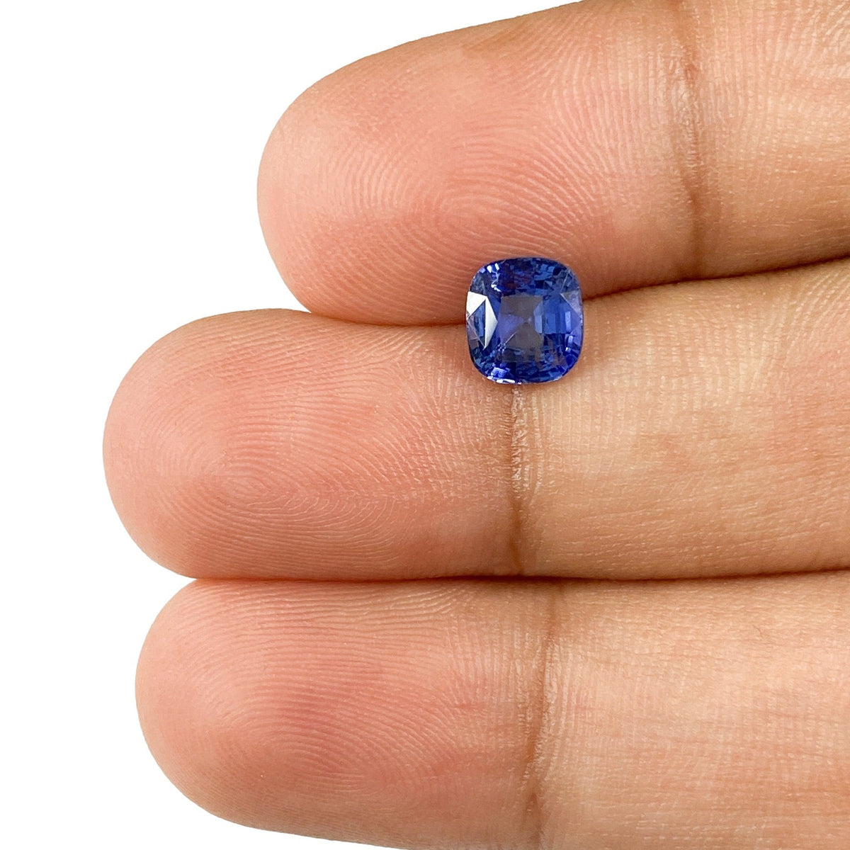 1.15ct | Brilliant Cut Cushion Shape Blue Sapphire-Modern Rustic Diamond