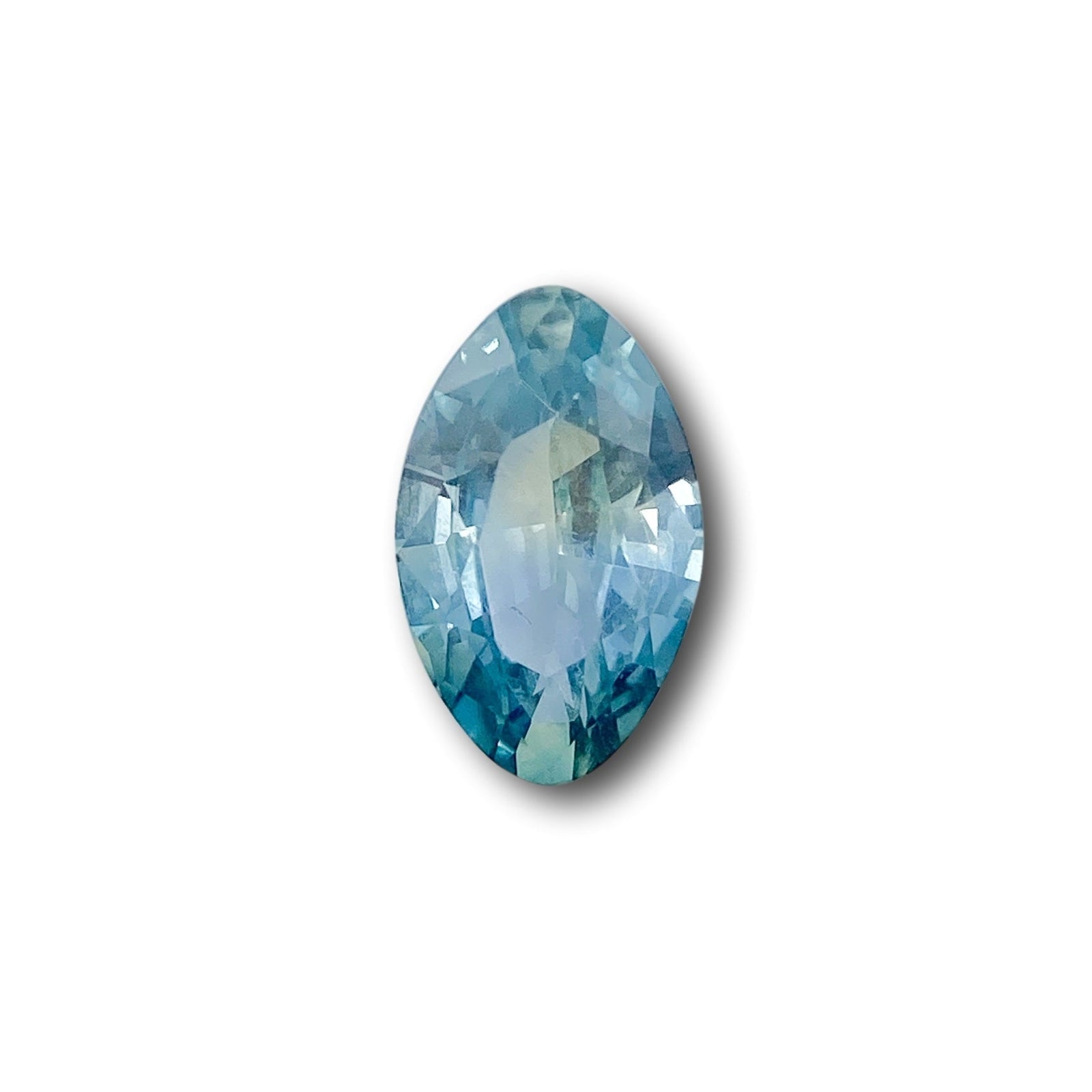 1.15ct | Brilliant Cut Moval Shape Blue Green Montana Sapphire-Modern Rustic Diamond