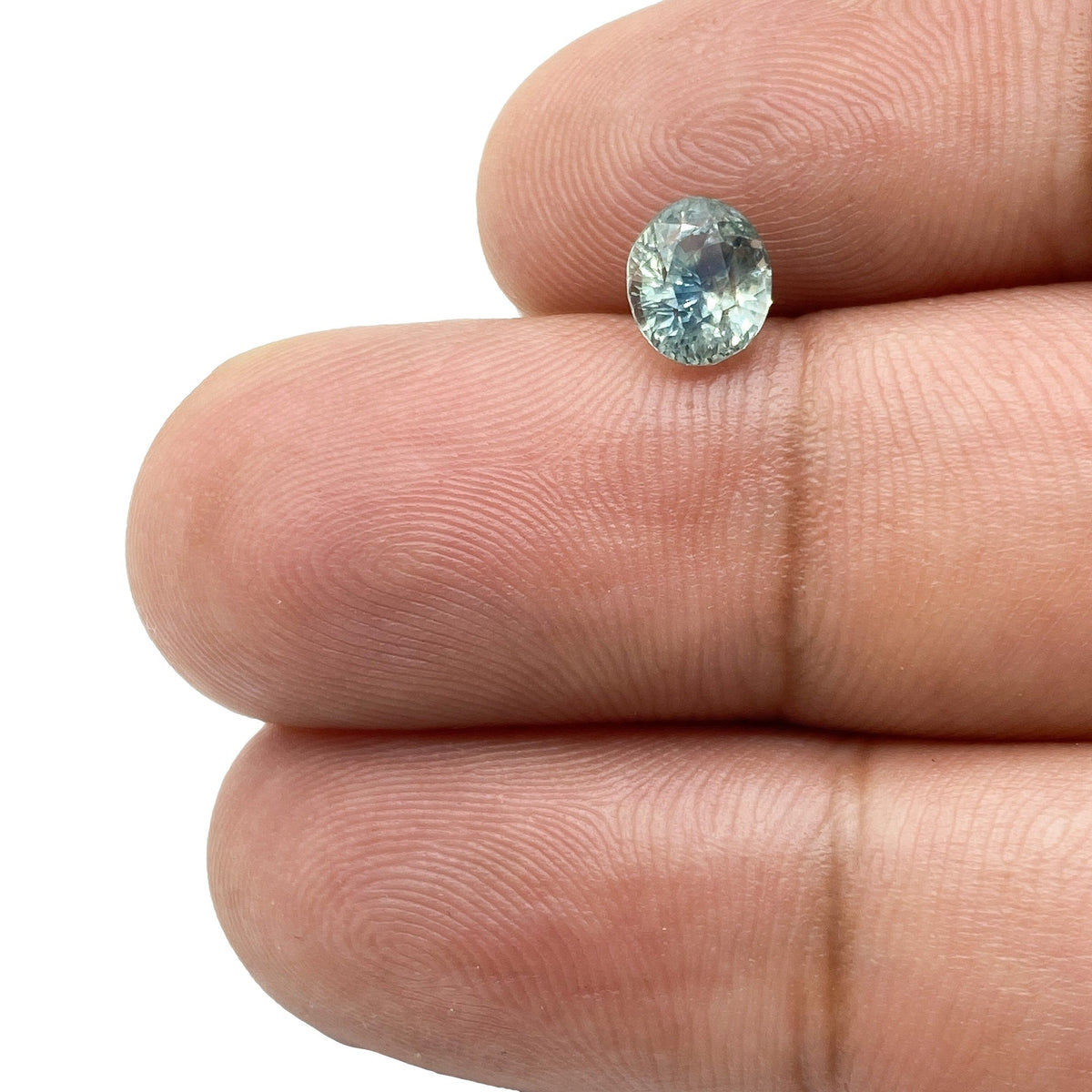 1.15ct | Brilliant Cut Oval Shape Blue Montana Sapphire-Modern Rustic Diamond