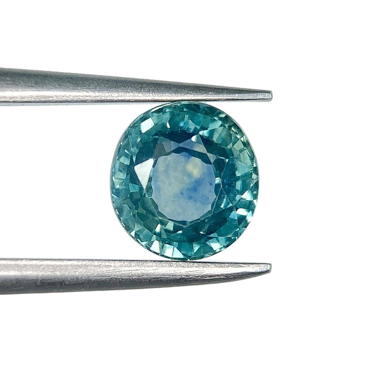 1.15ct | Brilliant Cut Round Shape Blue Montana Sapphire-Modern Rustic Diamond