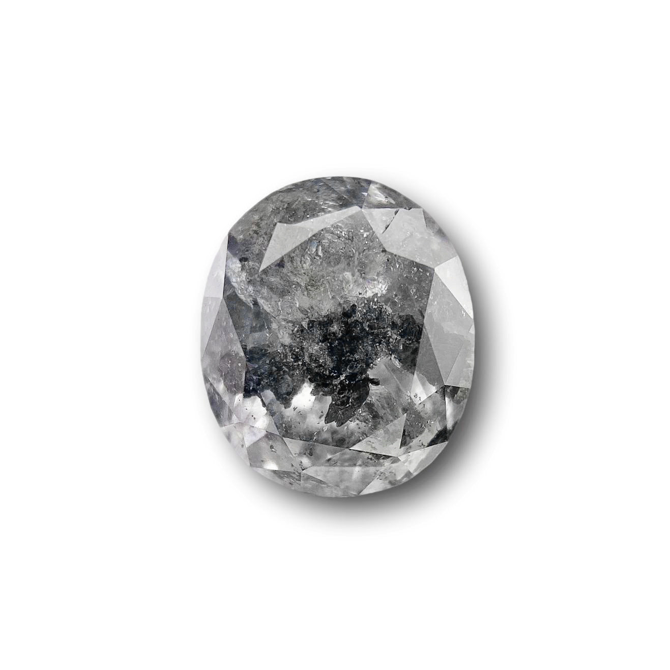 1.18ct | Salt & Pepper Oval Shape Brilliant Cut Diamond - Modern Rustic Diamond