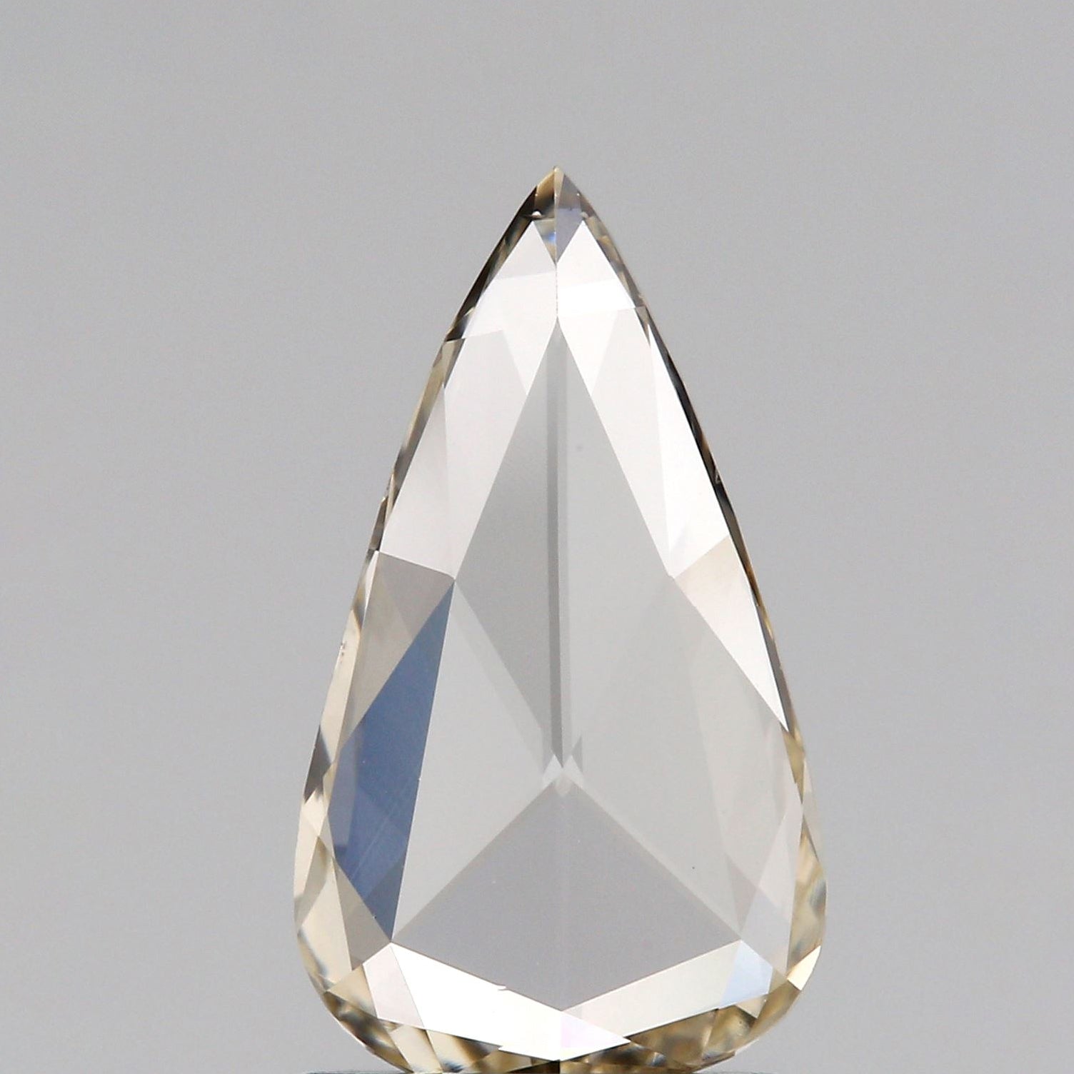 0.92ct | Champagne VVS Pear Shape Rose Cut Diamond - Modern Rustic Diamond