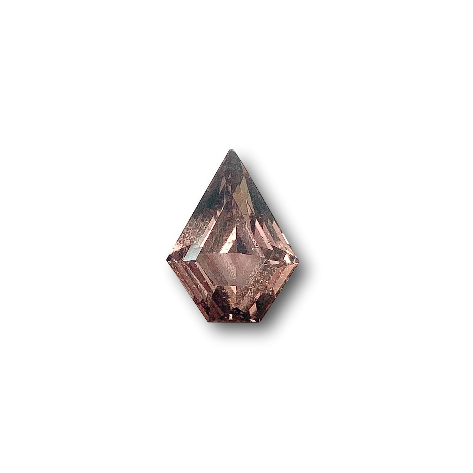 1.16ct | Step Cut Shield Shape Brown Sapphire-Modern Rustic Diamond