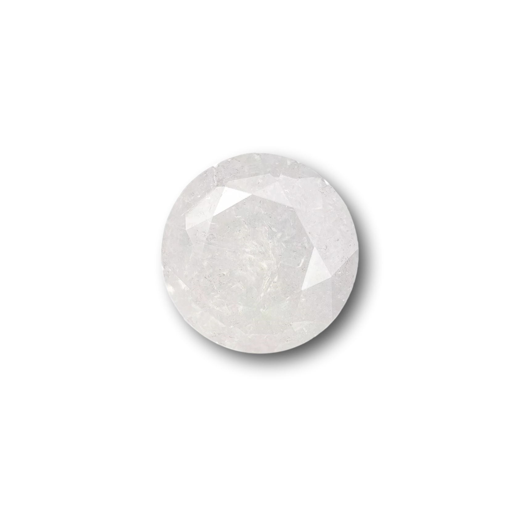 2.28ct | Salt & Pepper Round Shape Brilliant Cut Diamond - Modern Rustic Diamond