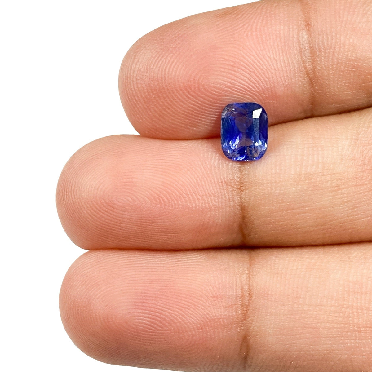 1.17ct | Brilliant Cut Cushion Shape Blue Sapphire-Modern Rustic Diamond