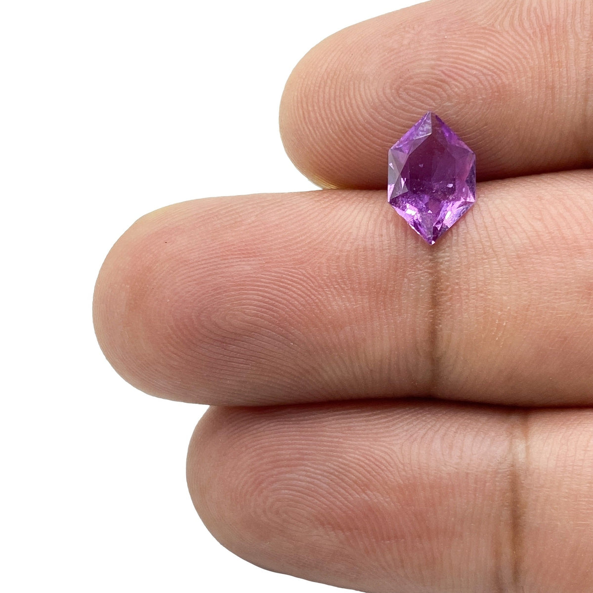 1.17ct | Brilliant Cut Hexagon Shape Violet Sapphire-Modern Rustic Diamond