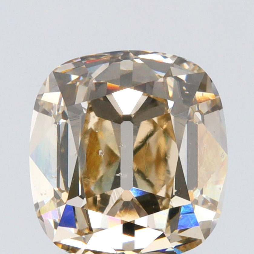 3.32ct | W-X/SI1 Cushion Shape Old Mine Cut Diamond (GIA) - Modern Rustic Diamond
